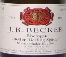 Label 1 of J.B. Becker Martinsthaler Rodchen Riesling Spatlese
