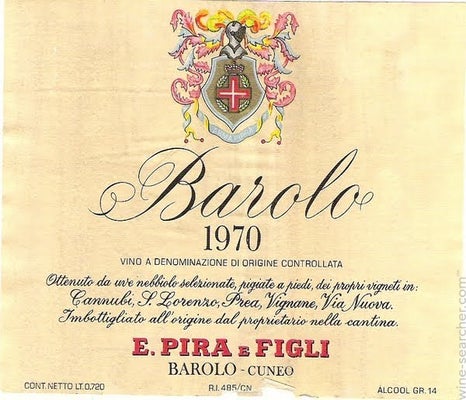 Label 1 of E. Pira & Figli Chiara Boschis Barolo DOCG