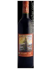 Click to see larger label image Label of 2020 Pacific Redwood Organic Cabernet Sauvignon