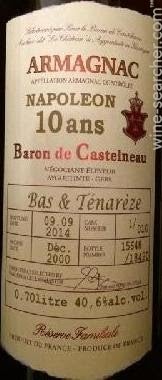 ブランデー Napoleon armagnac Baron de Marsales Napoleon armagnac Baron de Marsales Baron de Castelneau