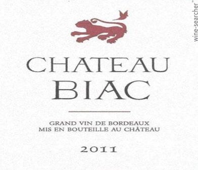 Label 1 of Chateau Biac