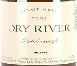 Label 1 of Dry River Pinot Gris