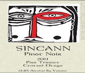 Label 1 of Sineann Winery Pisa Terrace Pinot Noir