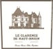 43rd label thumbnail of Le Clarence de Haut-Brion - Chateau Bahans Haut-Brion