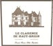 43rd label thumbnail of Le Clarence de Haut-Brion - Chateau Bahans Haut-Brion