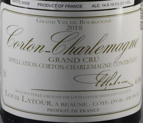Label 2 of Louis Latour Corton-Charlemagne Grand Cru