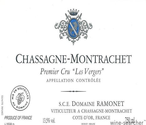 Label 1 of Domaine Ramonet Les Vergers