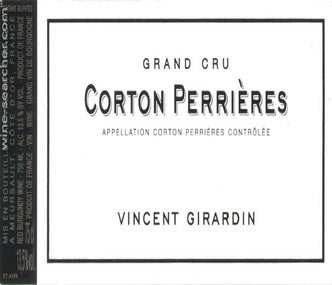 Label 1 of Vincent Girardin Corton Les Perrieres Grand Cru