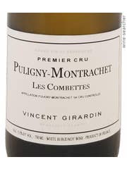 Click to see larger label image Label of Vincent Girardin Les Combettes