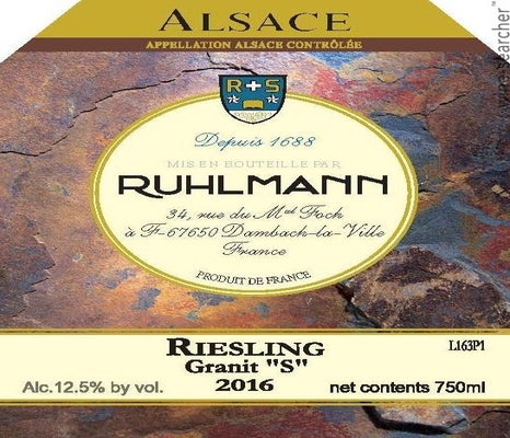 Label 2 of Ruhlmann Riesling Granit S