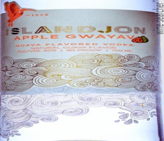 Label 1 of Islandjon Apple Gwayav Vodka