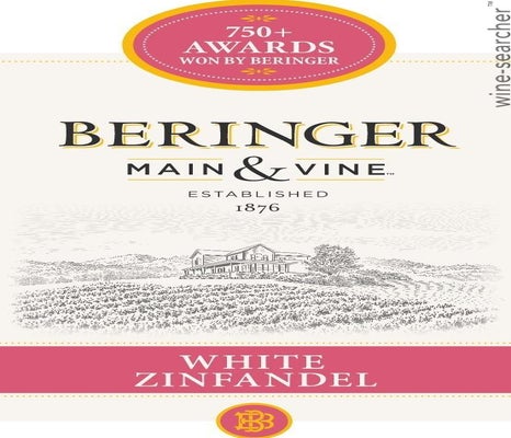 Label 1 of Beringer Vineyards Main & Vine White Zinfandel