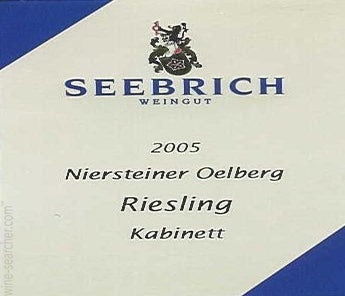 Label 1 of Weingut Seebrich Niersteiner Olberg Riesling Kabinett