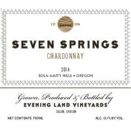 2018 Evening Land 'Seven Springs Vineyard' Chardonnay, Eola ...