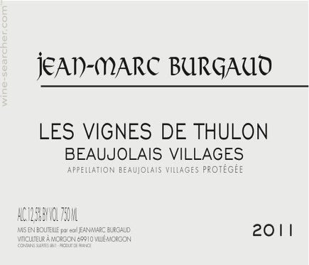 Label 1 of Jean-Marc Burgaud Vignes de Thulon Beaujolais Villages