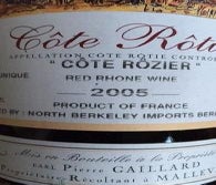 Label 1 of Pierre Gaillard Cote Rotie 'Cote Rozier'