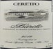 2nd label thumbnail of Ceretto Barolo DOCG