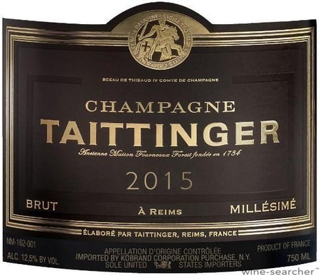 Label 15 of Taittinger Brut Millesime