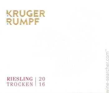 Label 1 of Kruger-Rumpf Riesling Trocken