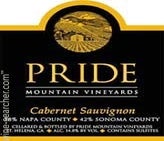 Label 1 of Pride Mountain Vineyards Cabernet Sauvignon