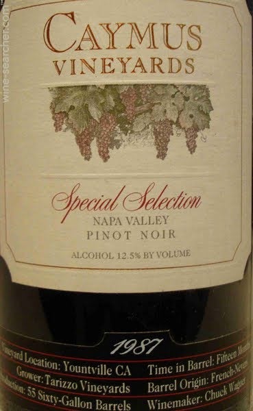 1982 Caymus Vineyards Special Selection Pinot Noir, Napa