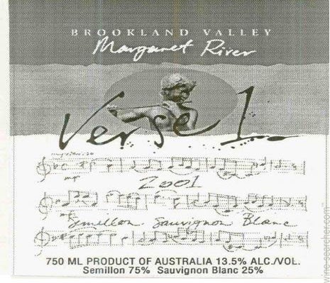 Label 1 of Brookland Valley Verse One Semillon - Sauvignon Blanc
