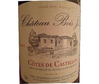 chateau bois joly cotes de castillon prices stores tasting notes market data