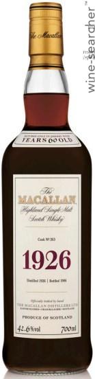 1926 The Macallan Fine & Rare Vintage Single Malt Scotch