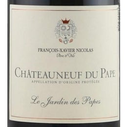 Maison Francois Xavier Nicolas Pere Fils Chateauneuf Du Pape Le Jardin Des Papes Rhone Prices Stores Tasting Notes Market Data Maison Francois Xavier Nicolas Pere Fils Chateauneuf Du Pape Le Jardin Des Papes Rhone Prices Stores Tasting Notes Market Data