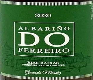 Label 1 of Bodegas Gerardo Mendez Albarino Do Ferreiro
