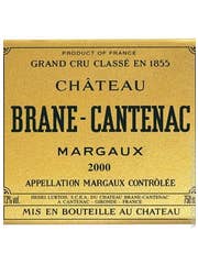 Click to see larger label image Label of 2000 Chateau Brane-Cantenac