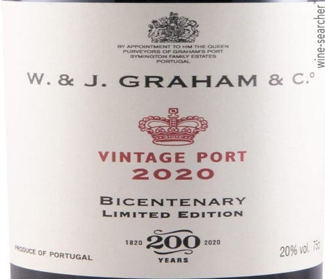 Label 1 of W & J Graham's Vintage Port