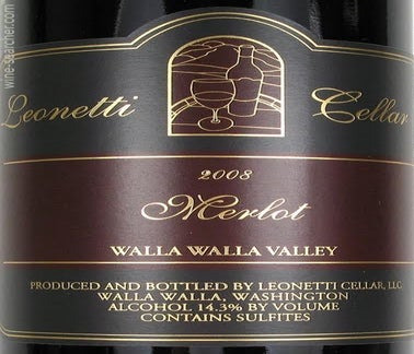 Label 1 of Leonetti Cellar Merlot