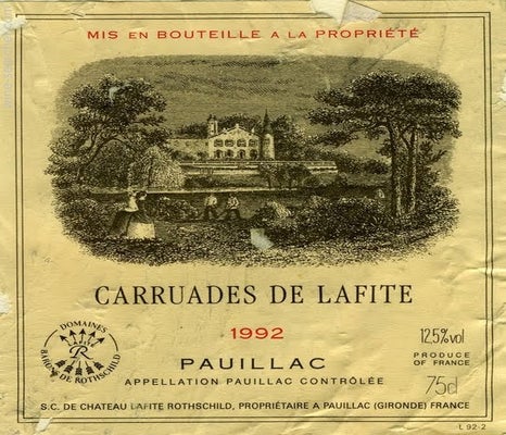 Label 9 of Chateau Lafite Rothschild 'Carruades de Lafite'