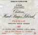 7th label thumbnail of Chateau Haut-Bages Liberal