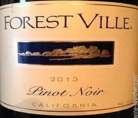 Label 1 of ForestVille Reserve Pinot Noir