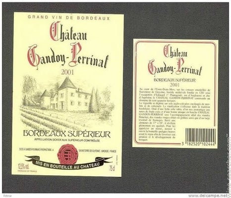 Label 1 of Chateau Gandoy Perrinat
