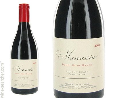 Label 1 of Marcassin Bondi Home Ranch Pinot Noir