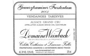 Click to see this product Label of Domaine Weinbach Gewurztraminer Furstentum