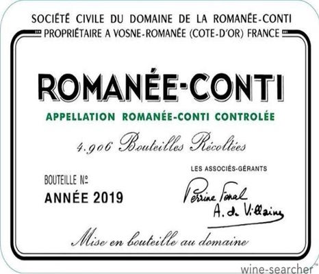 Label 1 of Domaine de la Romanee-Conti Romanee-Conti Grand Cru