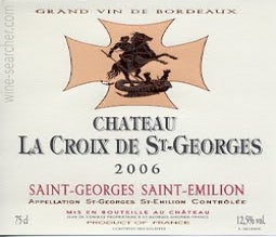 Label 1 of Chateau La Croix de Saint-Georges