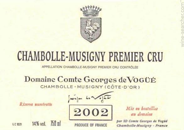 ワイン 2002 Musigny 2002 Domaine Comte Georges de Vogüé Musigny Cuvée Vieilles
