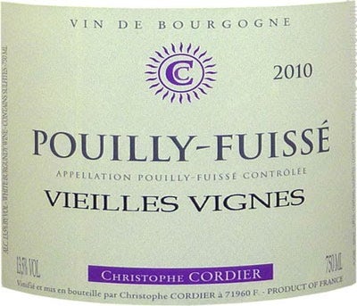 Label 1 of Christophe Cordier Pouilly-Fuisse Vieilles Vignes