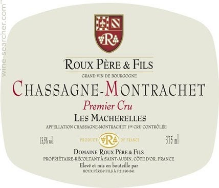 Label 1 of Domaine Roux Pere et Fils Les Macherelles