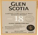 6th label thumbnail of Glen Scotia 18 Year Old Single Malt Scotch Whisky