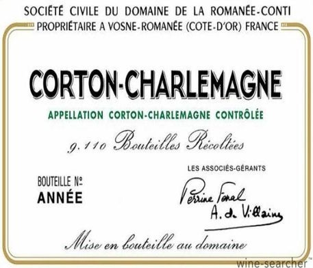 Label 1 of Domaine de la Romanee-Conti Corton-Charlemagne Grand Cru