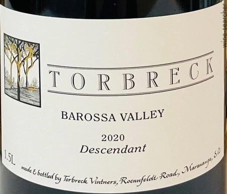 Label 1 of Torbreck The Descendant Shiraz - Viognier
