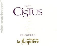 Label 1 of Chateau de La Liquiere Faugeres Cistus