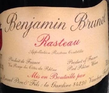 Label 1 of Chateau de la Gardine Rasteau Benjamin Brunel