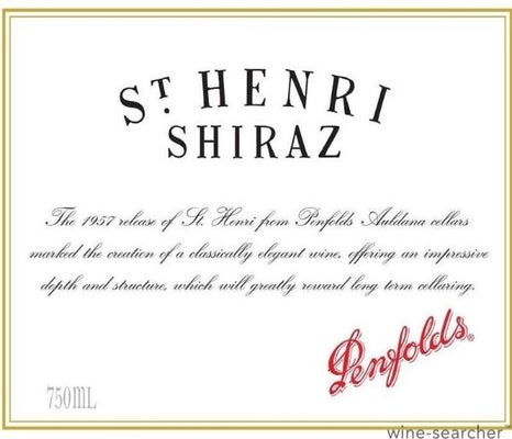 Label 1 of Penfolds St. Henri Shiraz